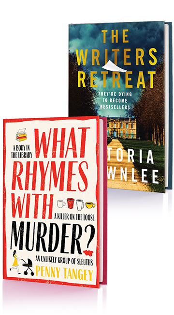 Book Covers 'The Writers Retreat' and 'What Rhymes with Murder'